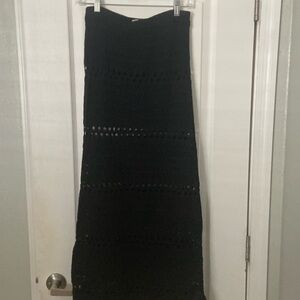 Black Roxy maxi skirt
